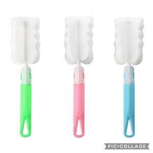 Bottle & Cup Cleaning Brush – Green, Pink, or Blue Handle